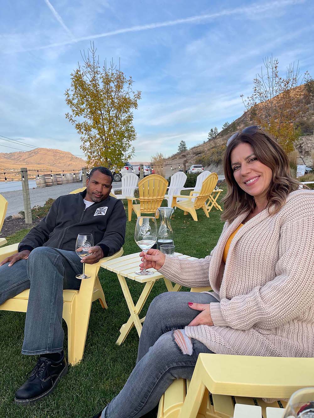 Jen and James at Mellisoni VineyardsV